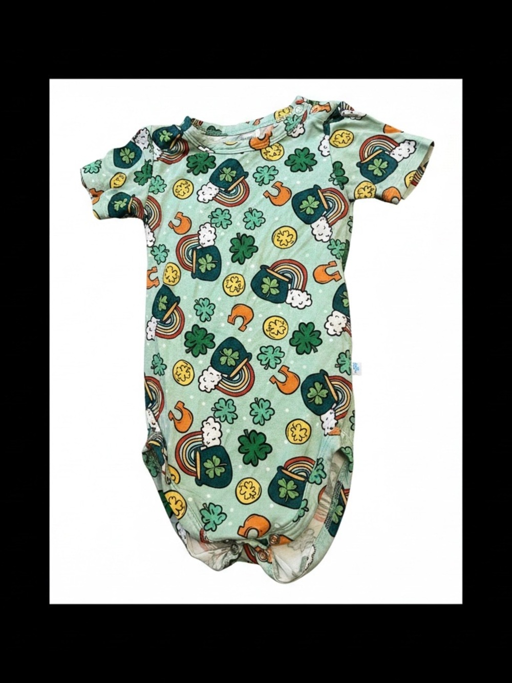 Posh Peanut Mint Green St. Patrick's Day Baby One-Piece